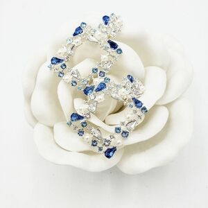 NEW! Square Rhinestone Earrings • Pierced  Bling • Encrusted